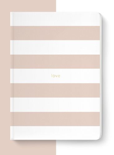 Cover image for Spirit Stationery Striped A5 Notebook: Dusty Pink