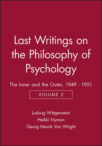 Cover image for Last Writings on the Philosophy of Psychology