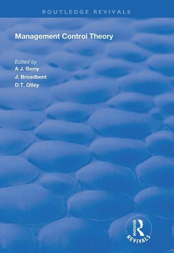 Cover image for Management Control Theory