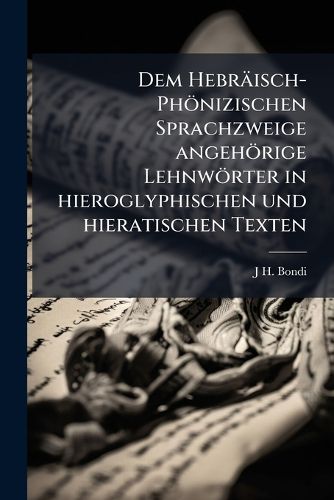 Cover image for Dem Hebrisch-Phnizischen Sprachzweige Angehorige Lehnwrter in Hieroglyphischen Und Hieratischen Texten