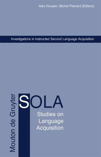 Cover image for Investigations in Instructed Second Language Acquisition