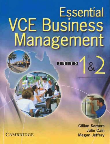 Cover image for Essential VCE Business Management Units 1 and 2 with CD-Rom