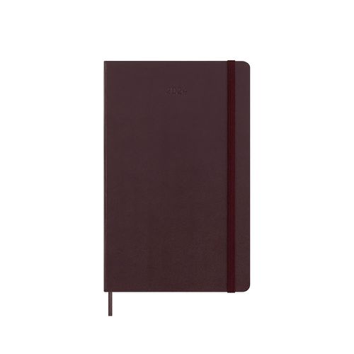 Moleskine 2024 Weekly Notebook Diary - Large Burgundy Red Hard Cover 