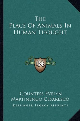 Cover image for The Place of Animals in Human Thought