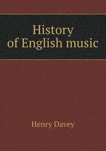 Cover image for History of English Music