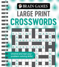 Cover image for Brain Games - Large Print Crosswords (Swirls)