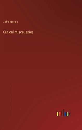 Cover image for Critical Miscellanies