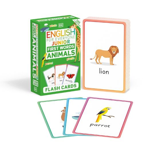 Cover image for English for Everyone Junior First Words Animals Flash Cards