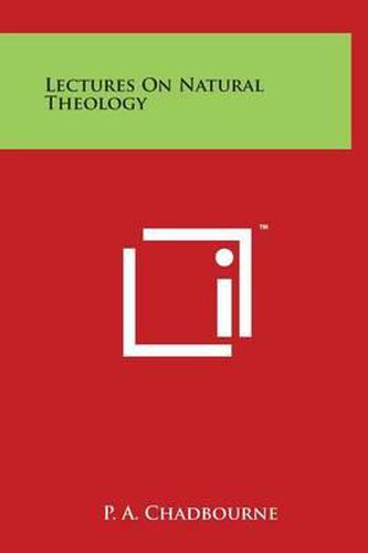 Cover image for Lectures On Natural Theology