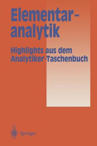 Elementaranalytik: Highlights Aus Dem Analytiker-Taschenbuch