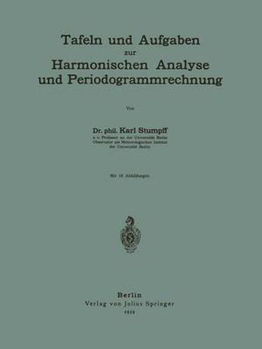 Cover image for Tafeln Und Aufgaben Zur Harmonischen Analyse Und Periodogrammrechnung