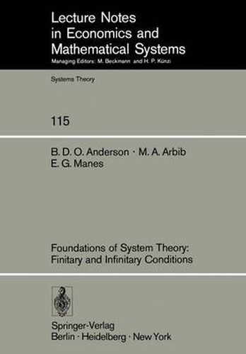 Cover image for Foundations of System Theory: Finitary and Infinitary Conditions