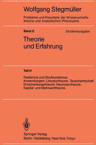 Cover image for Realismus Und Strukturalismus. Anwendungen: Literaturtheorie. Tauschwirtschaft. Entscheidungstheorie. Neurosentheorie. Kapital- Und Mehrwerttheorie