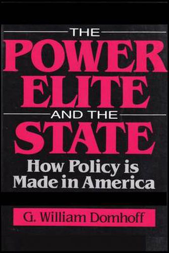 Cover image for The Power Elite and the State
