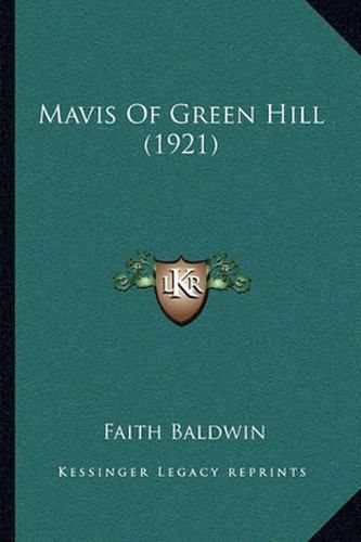 Cover image for Mavis of Green Hill (1921)