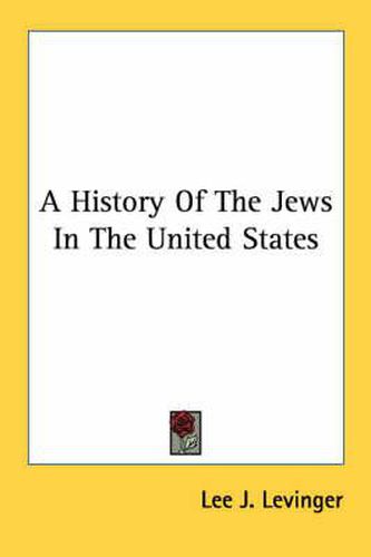Cover image for A History of the Jews in the United States