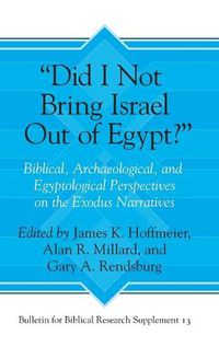 Cover image for Did I Not Bring Israel Out of Egypt?: Biblical, Archaeological, and Egyptological Perspectives on the Exodus Narratives