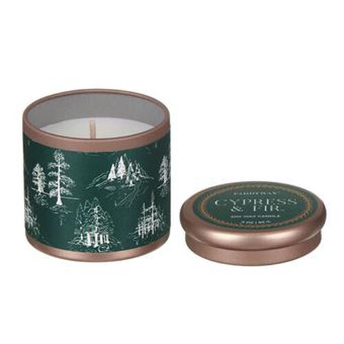 Green Cypress and Fir 3oz Copper Tin Candle