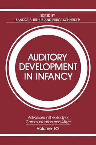 Cover image for Auditory Development in Infancy