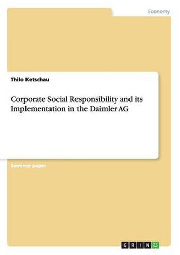 Cover image for Corporate Social Responsibility and its Implementation in the Daimler AG