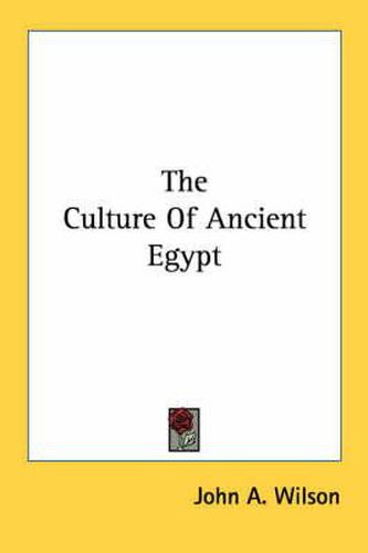 Cover image for The Culture of Ancient Egypt