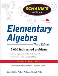 Cover image for Schaum's Outline of Elementary Algebra, 3ed