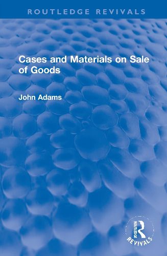 Cover image for Cases and Materials on Sale of Goods