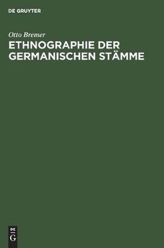 Cover image for Ethnographie Der Germanischen Stamme