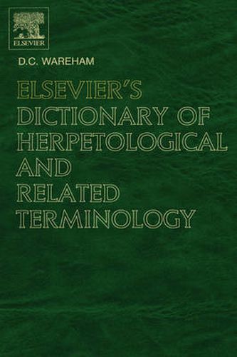 Cover image for Elsevier's Dictionary of Herpetological and Related Terminology