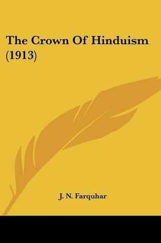 Cover image for The Crown of Hinduism (1913)