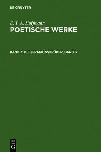 Cover image for Die Serapionsbruder, Band 3