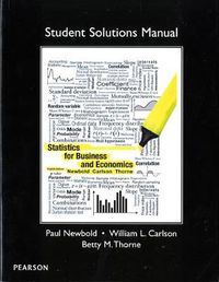 Cover image for Student Solutions Manual for Statistics for Business and Economics