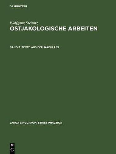 Cover image for Texte aus dem Nachlass