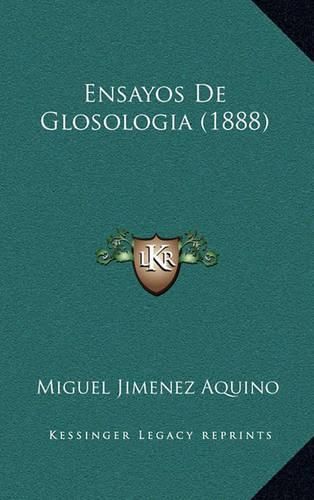 Cover image for Ensayos de Glosologia (1888)