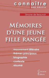 Cover image for Fiche de lecture Memoires d'une jeune fille rangee de Simone de Beauvoir (Analyse litteraire de reference et resume complet)