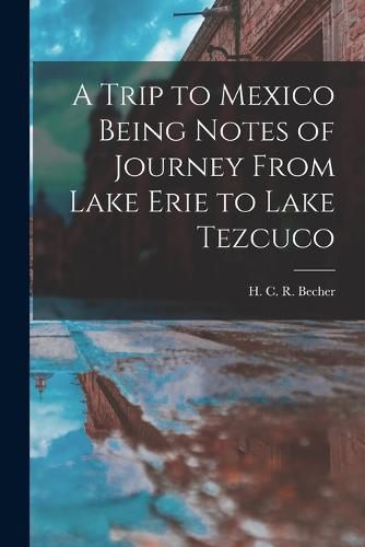 Cover image for A Trip to Mexico Being Notes of Journey From Lake Erie to Lake Tezcuco