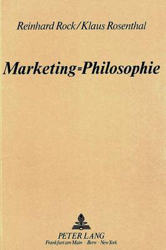 Cover image for Marketing=philosophie