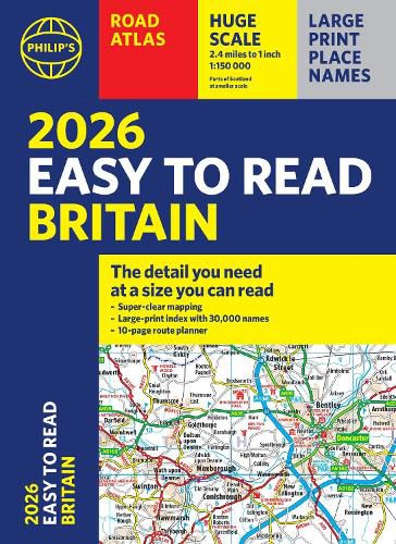 Cover image for 2026 Philip's Easy to Read Road Atlas of Britain