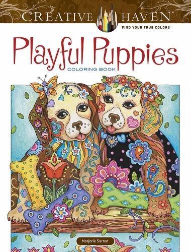 Cover image for Creative Haven Playful Puppies Coloring Book (working title)