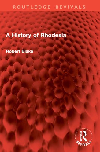 Cover image for A History of Rhodesia