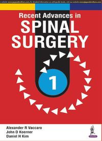 Cover image for Recent Advances in Spinal Surgery