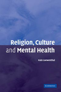 Cover image for Religion, Culture and Mental Health