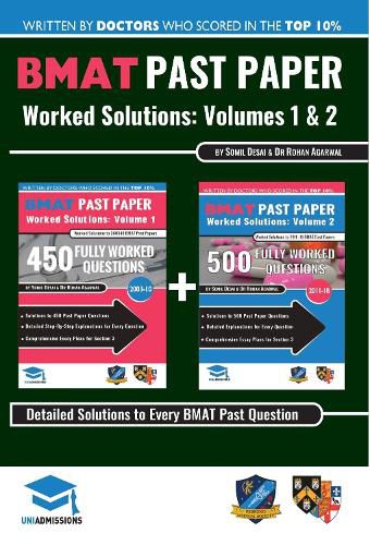 Cover image for Bmat Past Paper Worked Solutions Volume 1 & 2: Fully Worked Answers, 600+ Questions Explained, 2003-15, Detailed Essay Plans