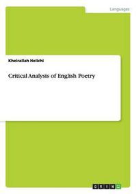 Cover image for Critical Analysis of English Poetry