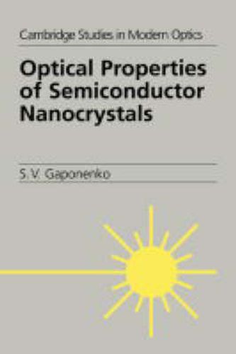 Cover image for Optical Properties of Semiconductor Nanocrystals