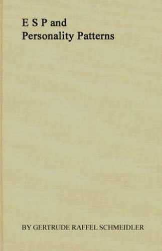 Cover image for ESP and Personality Patterns