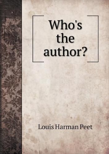 Cover image for Who's the author?