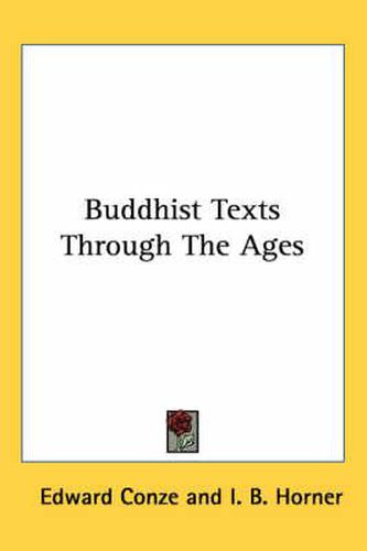 Cover image for Buddhist Texts Through The Ages