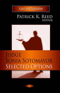 Cover image for Judge Sonia Sotomayor: Selected Options