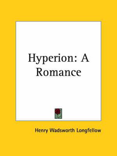 Cover image for Hyperion: A Romance (1879): A Romance